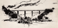 Entwurf von Grün und Bilfinger zur Mangfallbrücke Februar 1934