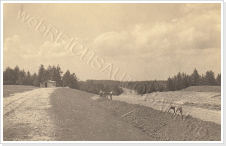 Die Strecke in Bau Richtung Oberwald 1935