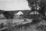 Brückenbaustelle am 07.10.1938 aus Richtung Weißensand