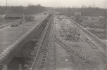 Februar 1935 Blick über Baustelle Richtung München