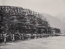 04.06.1937 Leergerüst der südlichen Brücke in Bau